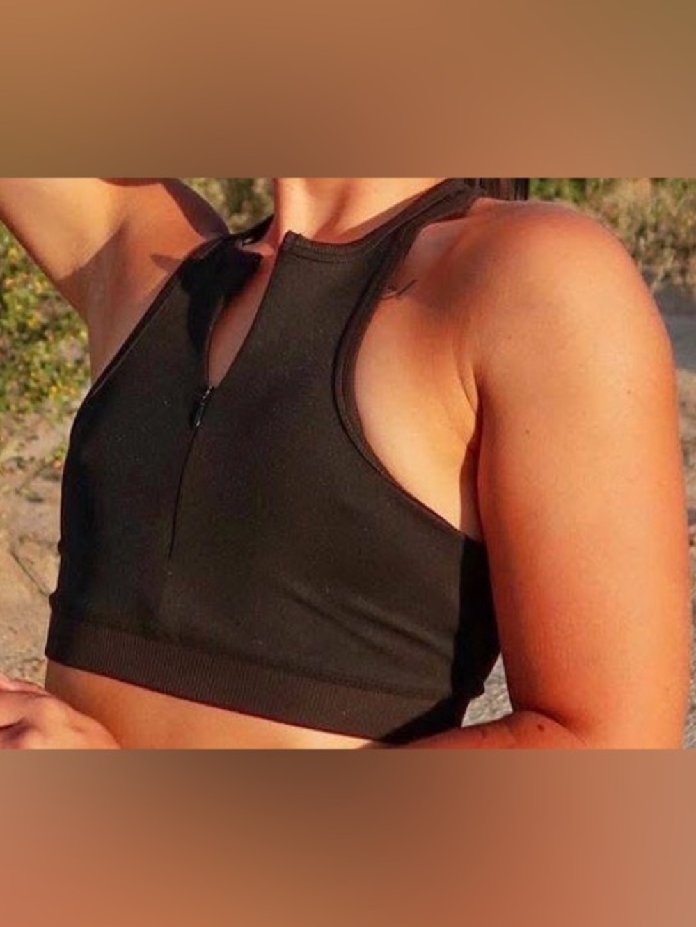 Secndnture Misty Zip Up w/Asymmetric Back Racerback Top/Sports Bra - NWT - Sz XL